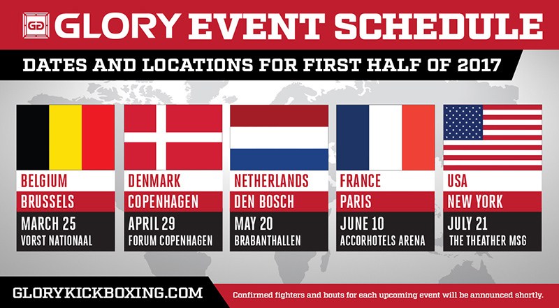 GLORY ROUNDS OUT 2017 FIRST HALF CAMPAIGN WITH EVENTS IN DEN BOSCH, PARIS, AND NEW YORK CITY