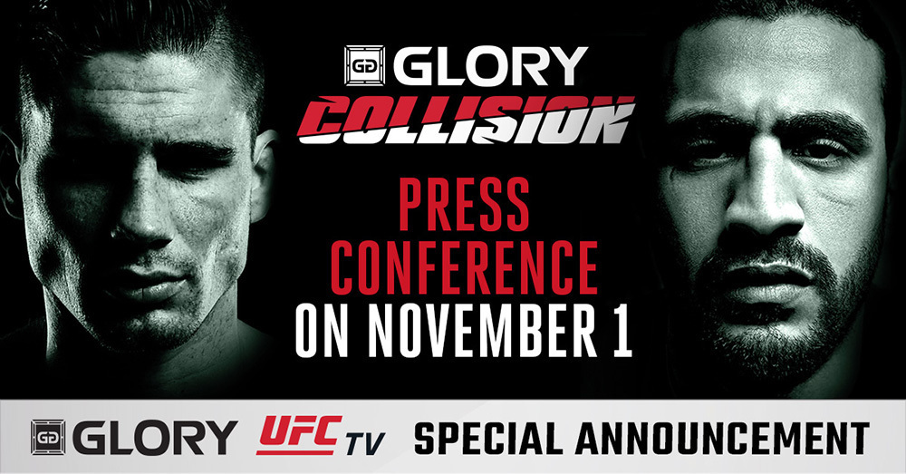 GLORY: COLLISION PRESS CONFERENCE  SET FOR TUESDAY, NOV. 1 IN AMSTERDAM