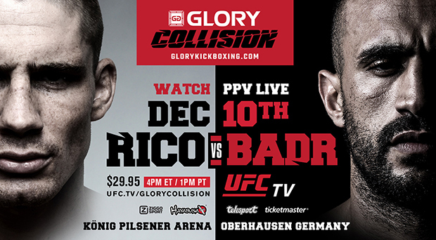 Fight Cards for GLORY: COLLISION, GLORY 36 SuperFight Series  and GLORY 36 Germany on Saturday, Dec. 10 Finalized