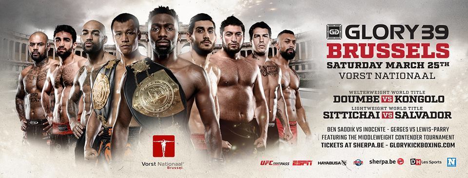 GLORY 39 Brussels and GLORY 39 SuperFight Series Fight Cards Finalized for Saturday, March 25